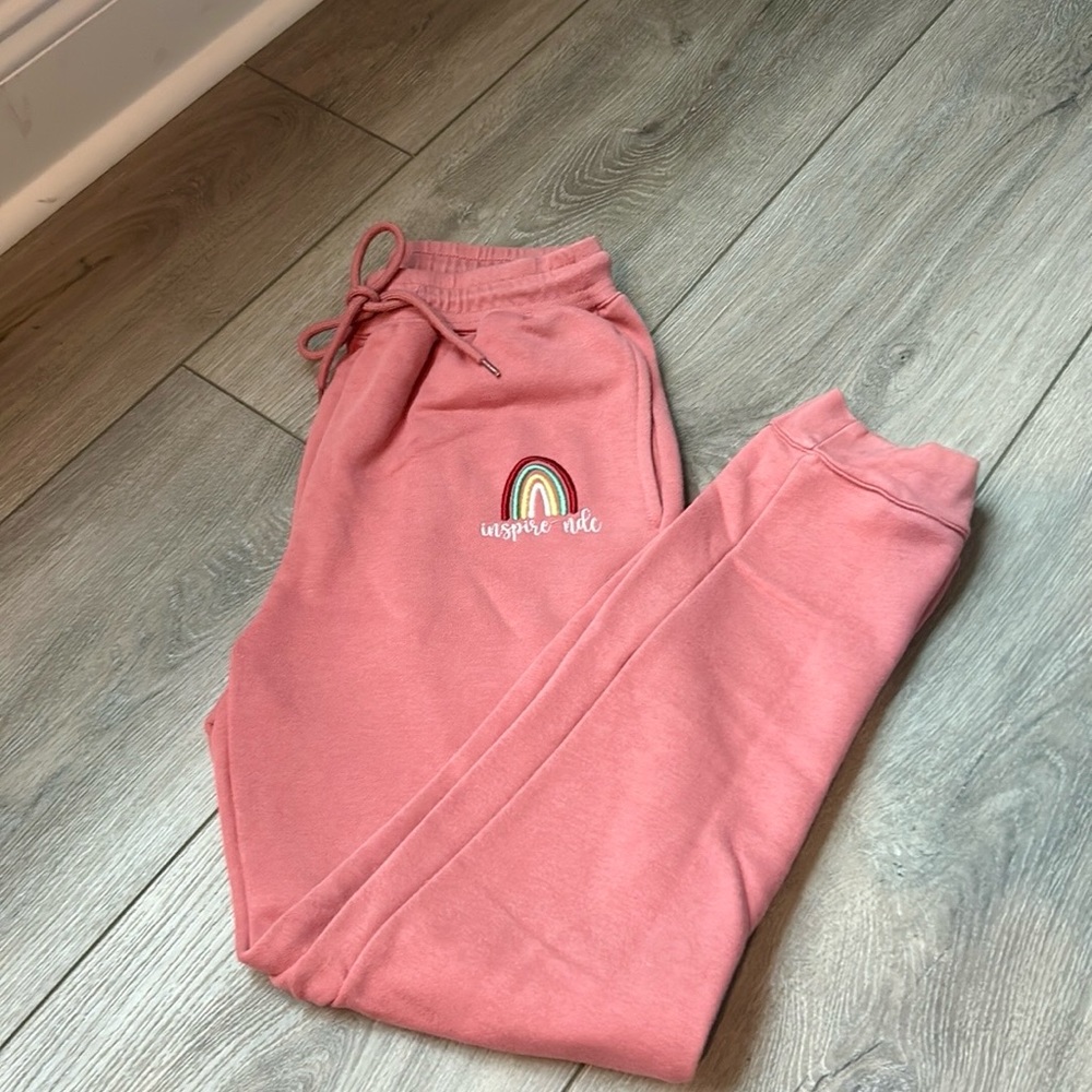 Blush pink jogger pants || size medium